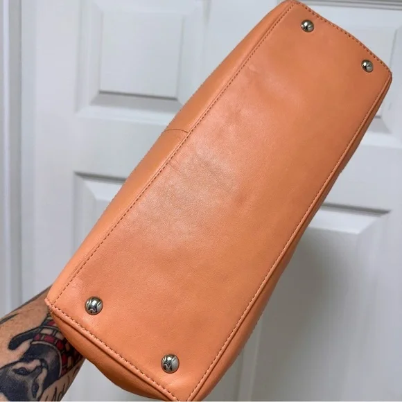 Coach Penelope Legacy Satchel Glovetanned Leather Python Embossed Trim - Picture 8 of 14